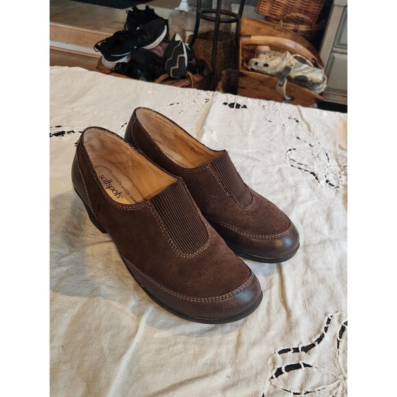 Soft Spots Women's Size 8 Brown Leather Clogs Slip On Mules Comfort Shoes - Picture 1 of 5